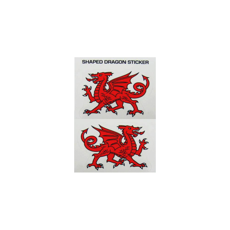 Twin Cutout Dragon Sticker