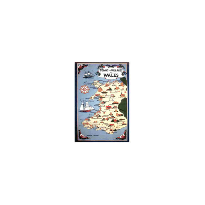Wales Towns and Villages Tea Towel