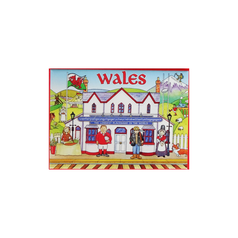 Wales Flat Comic Magnet