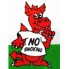 Comic Dragon No Smoking Sticker