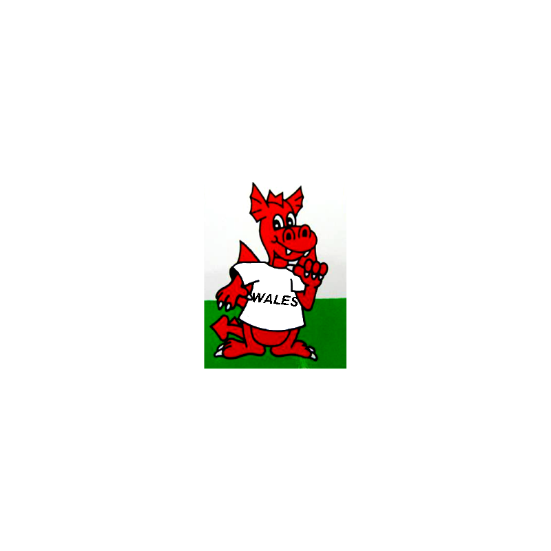 Comic Wales Dragon Sticker