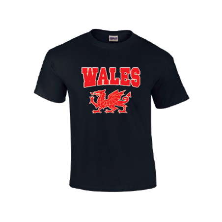 Mens Wales T-Shirt Black