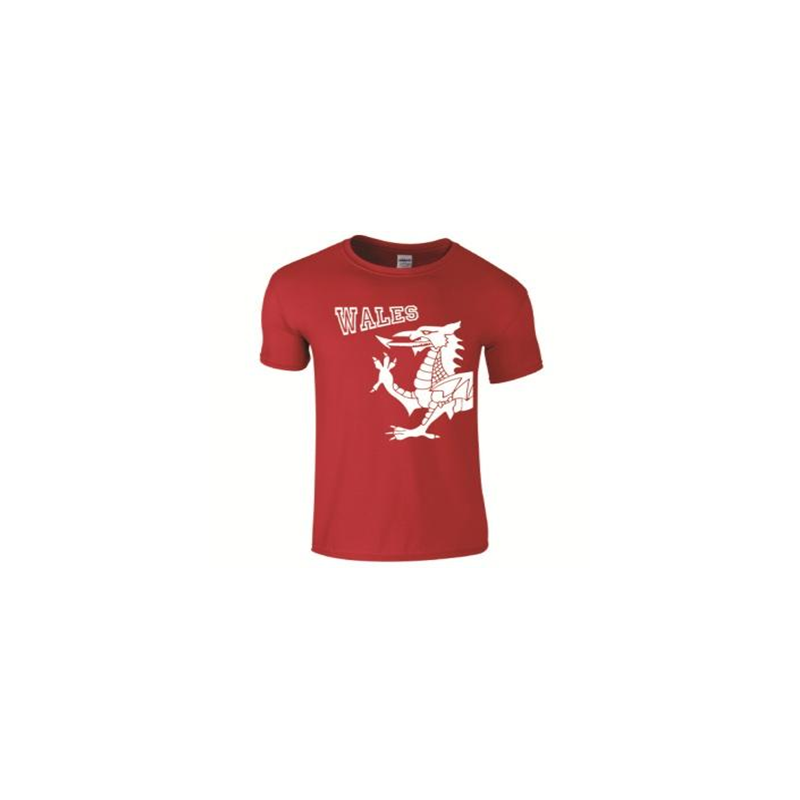 Adult Wales Dragon T-Shirt Red
