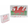 9.5cm Wales Flag Glitter Cube