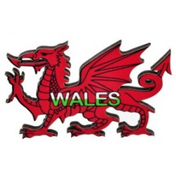 Welsh Dragon Wooden Magnet