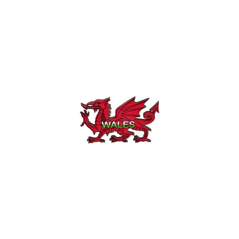 Welsh Dragon Wooden Magnet