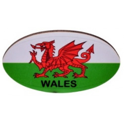 Welsh Rugby Flag Wooden Magnet