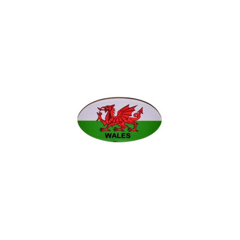 Welsh Rugby Flag Wooden Magnet