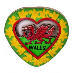Heart Welsh Dragon Wooden...