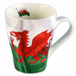 Wales Flag Latte China Mug