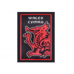 Black Wales Dragon Tin Plate Magnet