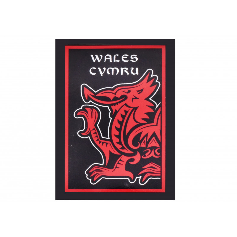 Black Wales Dragon Tin Plate Magnet