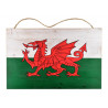 Wales Wood Hanging Sign 30x20cm