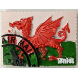 Wales Stamp Resin Magnet