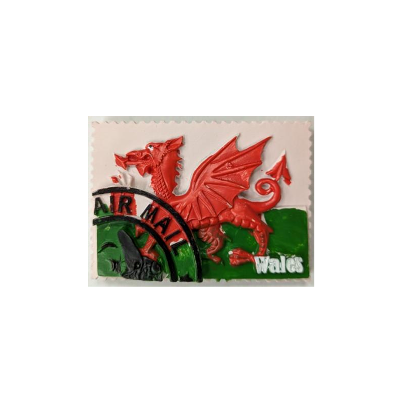 Wales Stamp Resin Magnet
