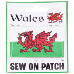 Embroidered Welsh Flag Patch