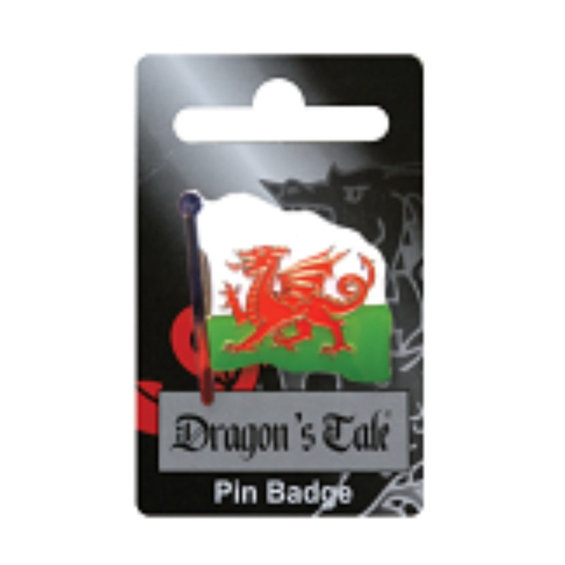 Wavy Wales Flag Pin Badge