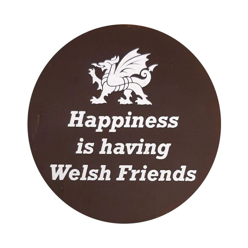Welsh Slate Coaster Happiness