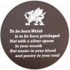 Welsh Slate Coaster 'Born Welsh'