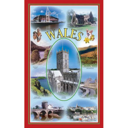 South Wales Picture Montage Tea Towel