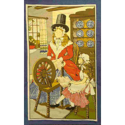Spinning Lady of Wales Tea Towel
