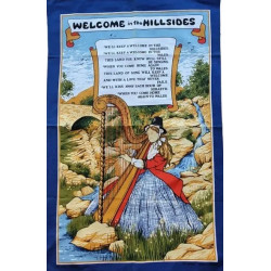 Welcome in the Hillside Tea Towel