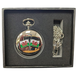 Wales Flag Pocket Watch Boxed