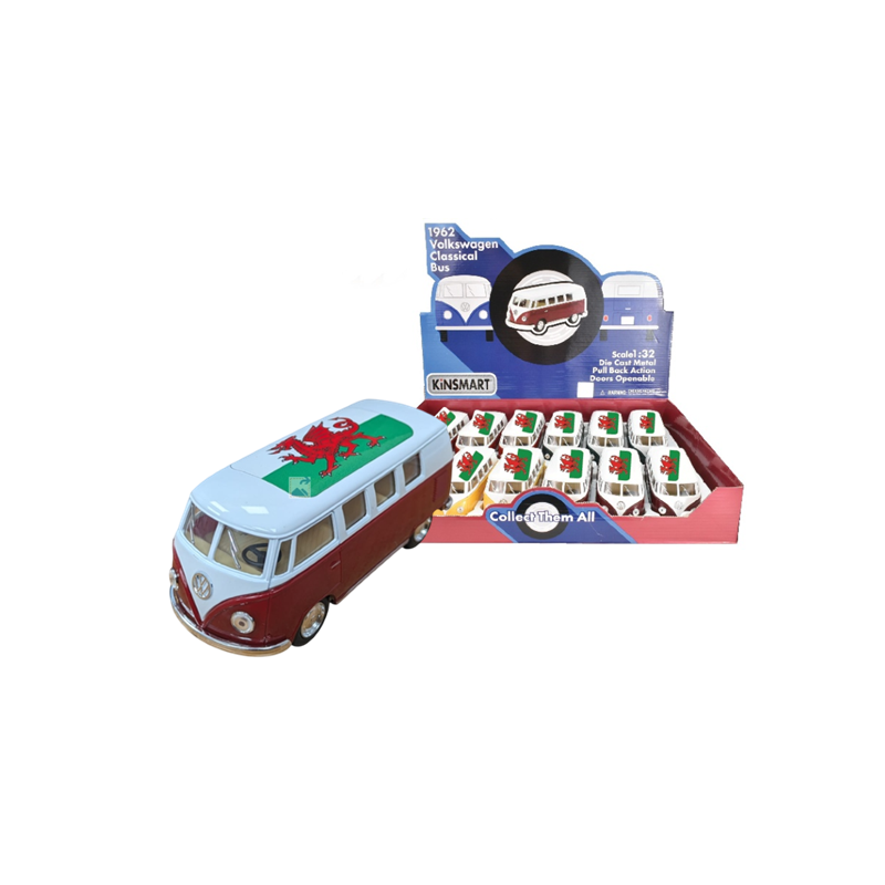 VW Camper Van with Flag Roof