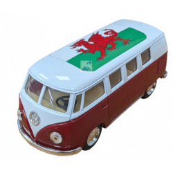 VW Camper Van with Flag Roof