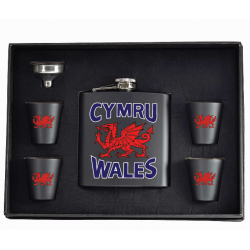 Hip Flask and Shot Gift Set Boxed