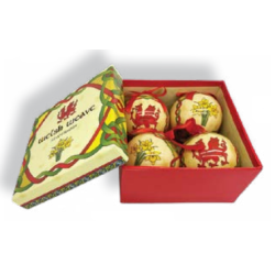 Set of 4 Welsh Weave Baubles
