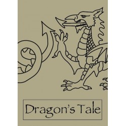 Welsh Slate Coaster White Dragon