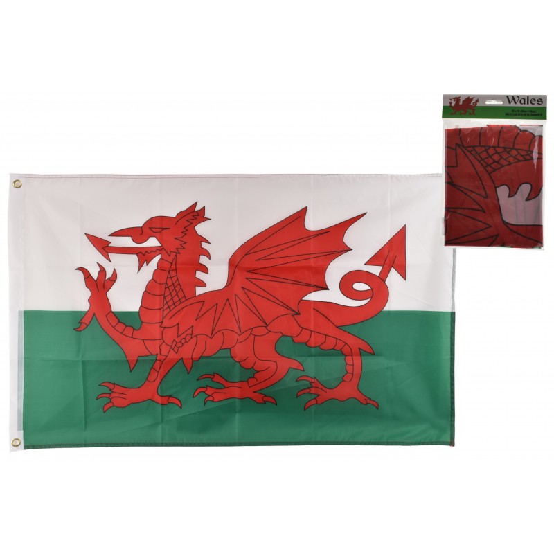 5' x 3' Wales Flag With Metal Grommets