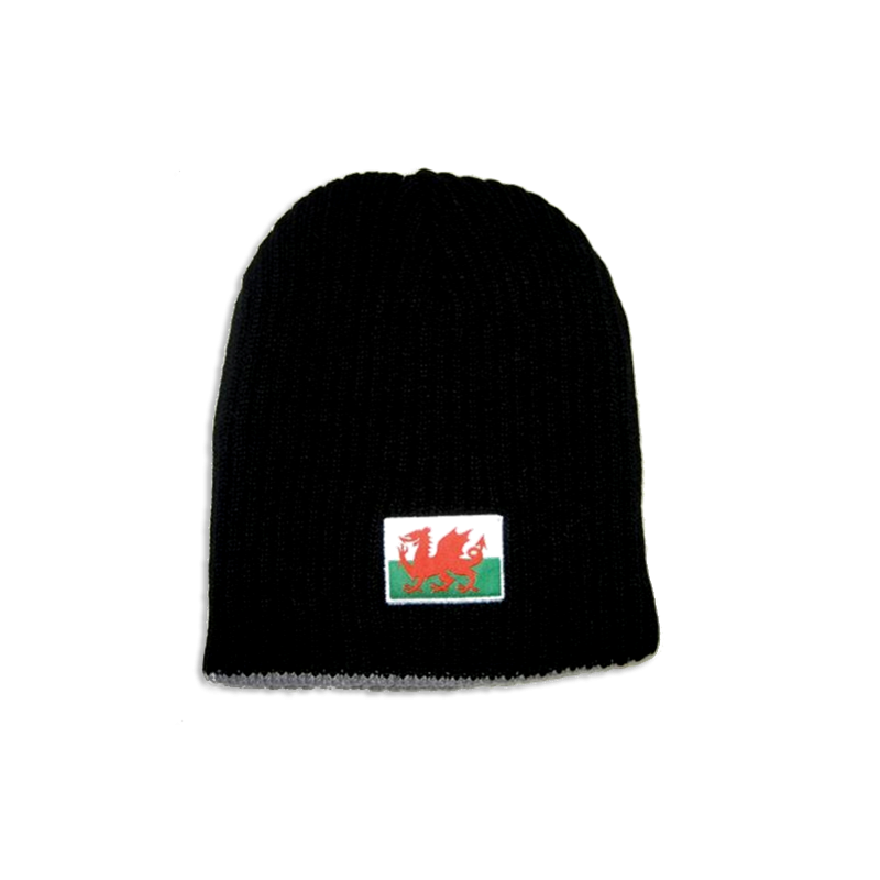 Welsh Flag Reversible Beanie Hat