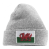 Welsh Flag Beanie Hat Grey