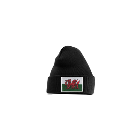 Welsh Flag Beanie Black