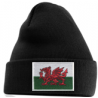 Welsh Flag Beanie Black