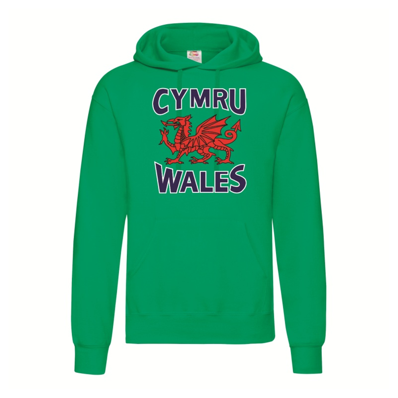 Wales / Cymru Adult Hoodie Green