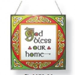 God Bless our Home Glass 16cm